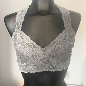 Free People grey lace bralette